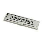 Etui métal "Amsterdam" argenté pour feuilles