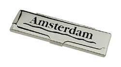 Etui métal "Amsterdam" argenté pour feuilles
